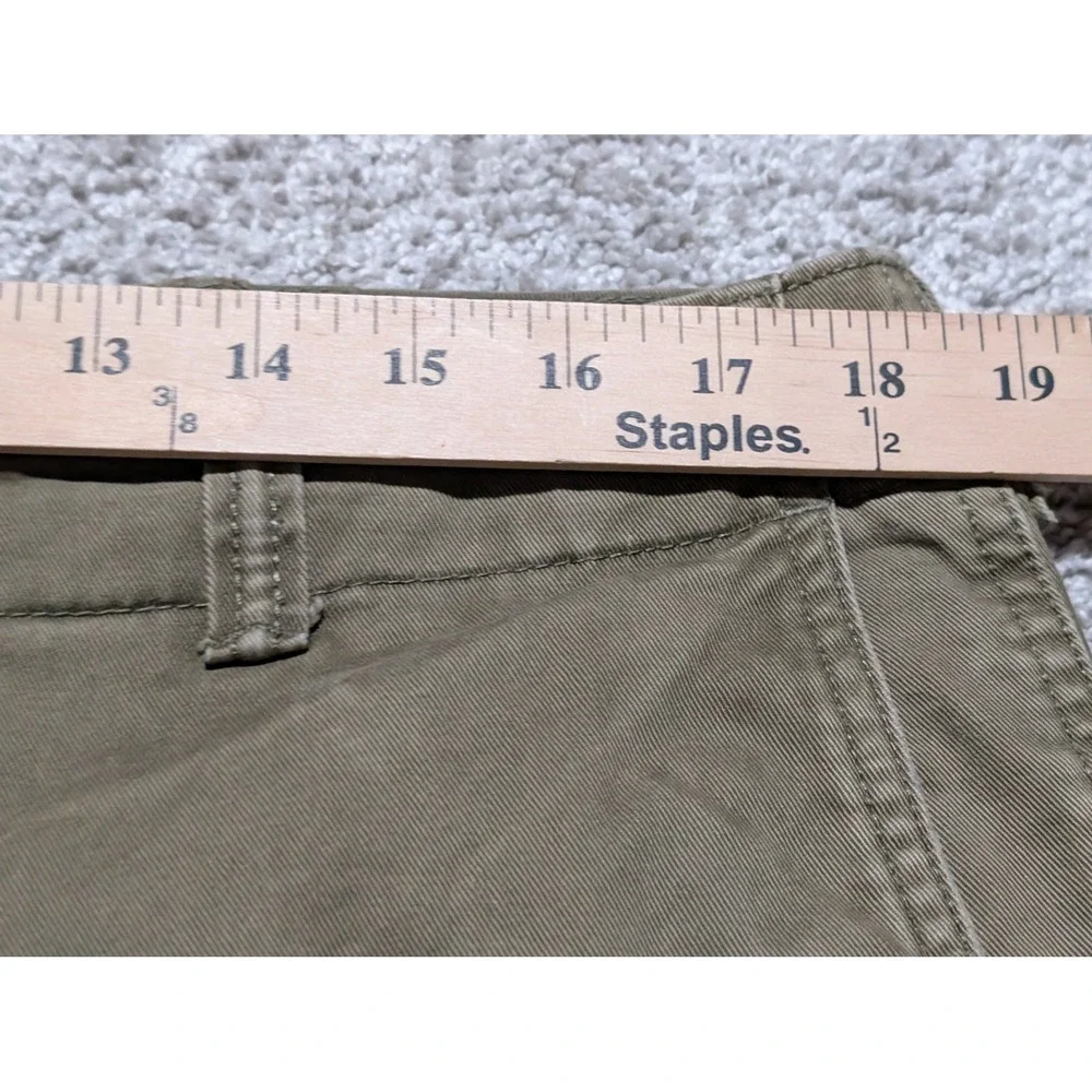 Banana Republic Mens Relaxed Fit Cargo‎ Pants Olive Green Cotton Twill 36x27